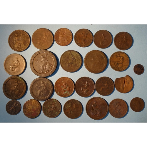 177 - A collection of Georgian copper coinage.