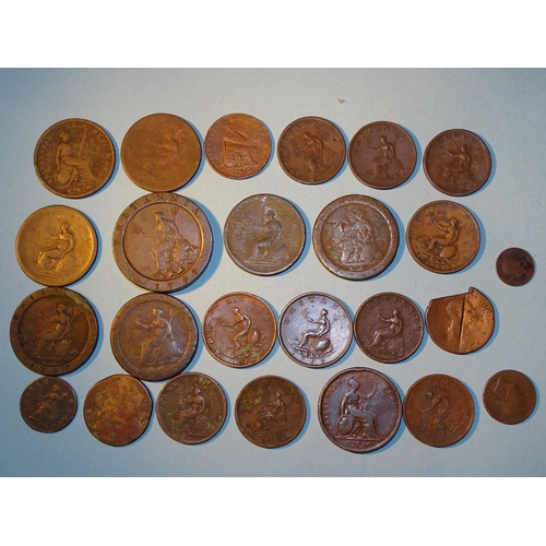 177 - A collection of Georgian copper coinage.