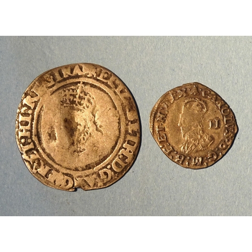 178 - Charles I (1625-1649), a hammered silver half-groat, Tower Mint and an Elizabeth I (1558-1603) 1567 ... 