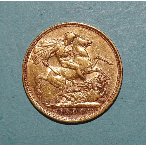 215 - A Victoria 1900 sovereign, Melbourne Mint.