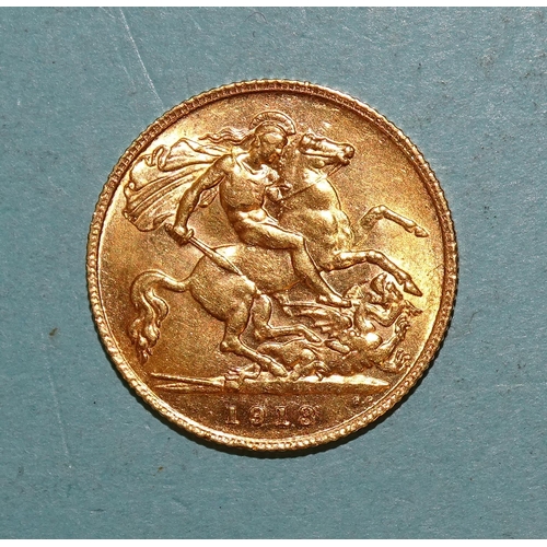 219 - A George V 1913 half-sovereign.