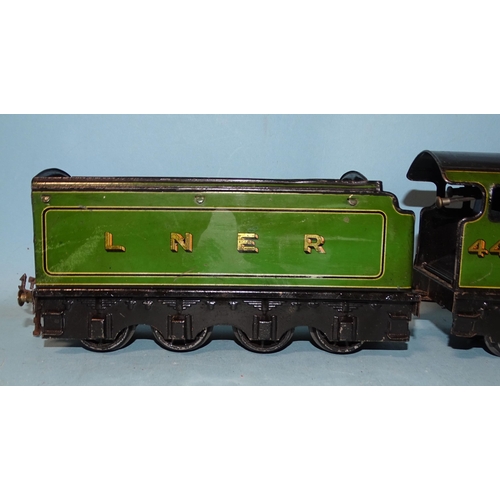 247 - Bassett Lowke, O gauge, 4-6-2 LNER  locomotive and tender, C/W, 