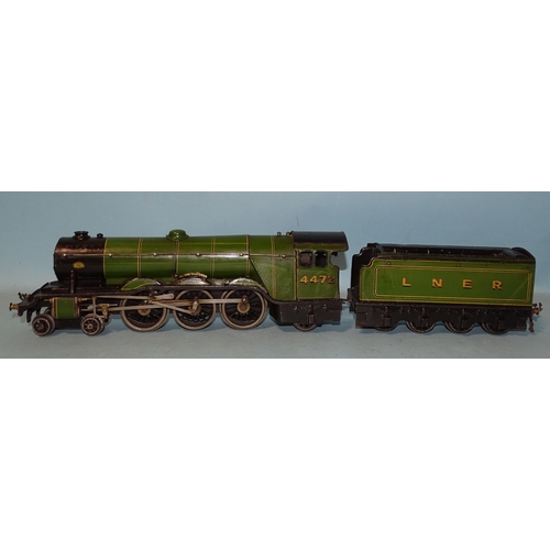 247 - Bassett Lowke, O gauge, 4-6-2 LNER  locomotive and tender, C/W, 