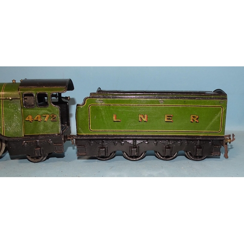 247 - Bassett Lowke, O gauge, 4-6-2 LNER  locomotive and tender, C/W, 