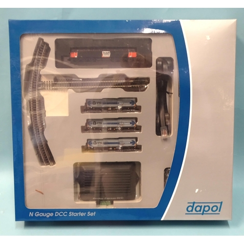 256 - Dapol, N gauge, N Diesel 2 DCG Deluxe Starter Set, Class 56 & three Telescopic Hoods, (boxed).... 