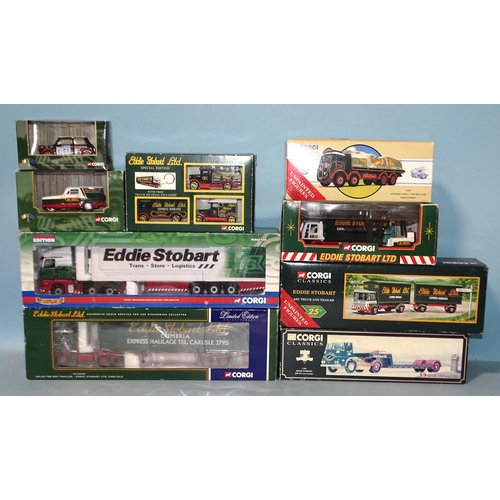 265 - Corgi, Eddie Stobart issues: CC13101, CC13801, CC85801, CC82204, 11601, 60024, 97327, 97369 and one ... 