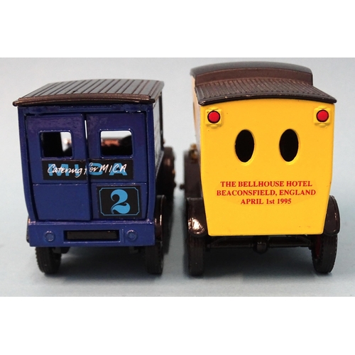 290 - Matchbox, Models of Yesteryear, two pre-production colour trial models: Y5 1927 Talbot Van 