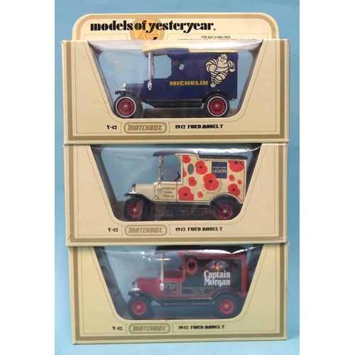 296 - Matchbox, Models of Yesteryear, three pre-production models: Y-12 