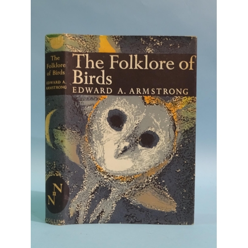 35 - Armstrong (Edward A), The Folklore of Birds, 1st edn, dwrp, cl gt, 8vo, 1958, with, Ford (E B), Butt... 