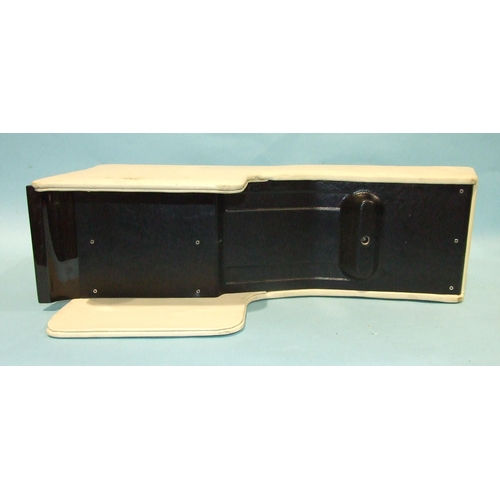 541 - A rear car bench seat and back, possibly for a Bentley, and a centre console.