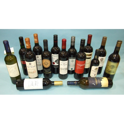 574 - A selection of twelve bottles of all-world red wines, including one half-bottle of Rioja and two bot... 