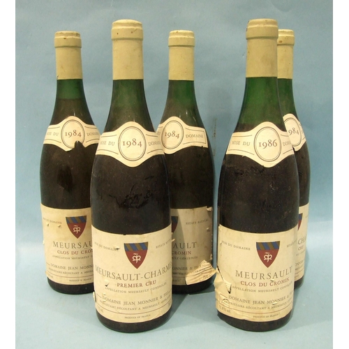 586 - A collection of sixteen bottles of mainly 80's-90's white wines, including Meursault 1984, four bott... 