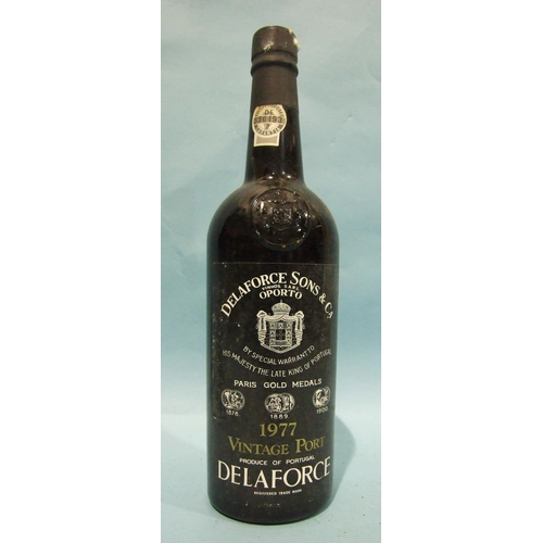 592 - Vintage Port, Delaforce & Sons, 1977, imported by Rawlings Voight Ltd, ten bottles in original w... 