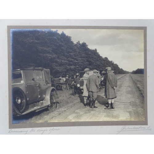 82 - Two leather and corduroy-bound albums dated 1929 and 1930, containing a total of ninety-four photogr... 