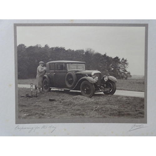 82 - Two leather and corduroy-bound albums dated 1929 and 1930, containing a total of ninety-four photogr... 