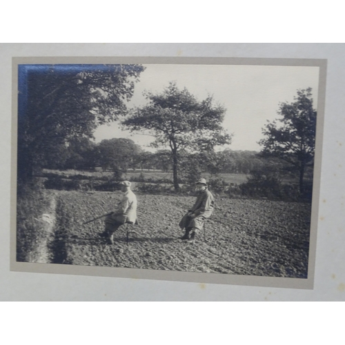 82 - Two leather and corduroy-bound albums dated 1929 and 1930, containing a total of ninety-four photogr... 