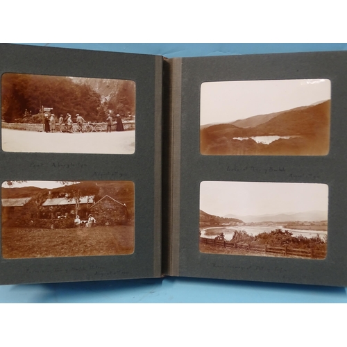 85 - Two albums of photographs, early-20th century, including 21.5 x 27cm prints of salmon fishing in Sco... 