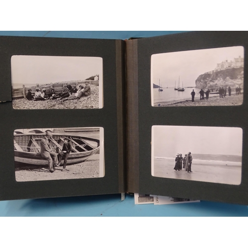 85 - Two albums of photographs, early-20th century, including 21.5 x 27cm prints of salmon fishing in Sco... 