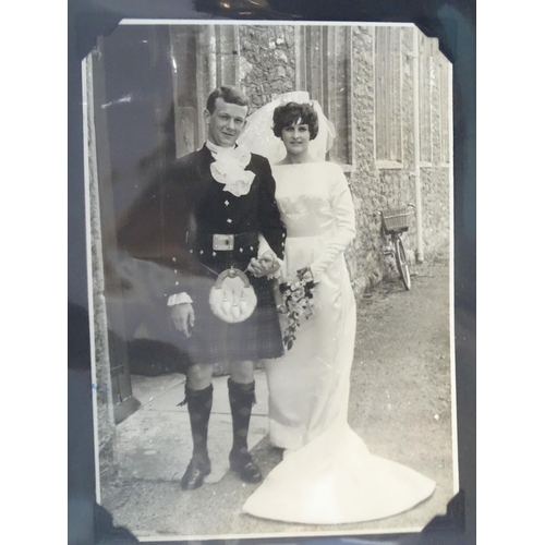 88 - Two large albums of black and white photographs of weddings, late-19th century to 1980's.... 