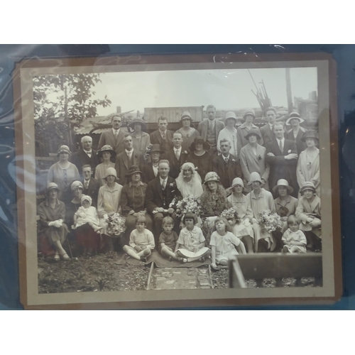 88 - Two large albums of black and white photographs of weddings, late-19th century to 1980's.... 