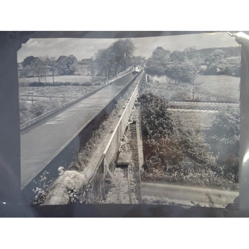 89 - Three albums containing approximately 144 black and white 17 x 22cm photographs of narrow boats and ... 