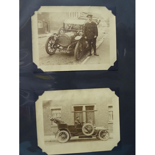 92 - Approximately 180 black and white photographs of cars, mainly small snaps, mainly early-20th century... 