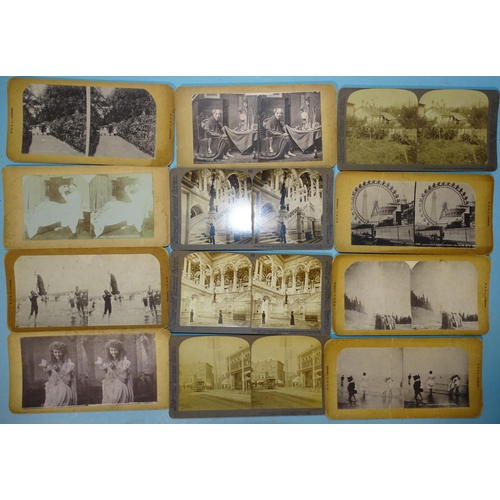 96 - A collection of thirty-two stereoscopic photographic cards by HKSL, London, Sun Sculptures and other... 