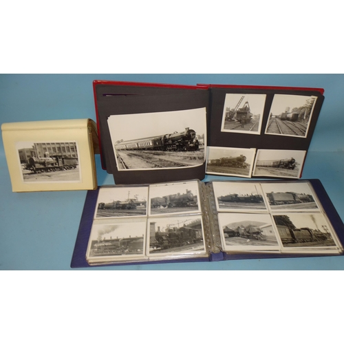 99 - Approximately 306 photographs of trains, the majority black and white and stamped L Bailey, 5 Tower ... 