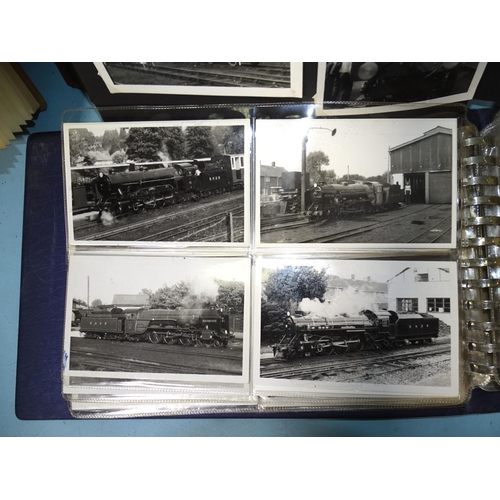 99 - Approximately 306 photographs of trains, the majority black and white and stamped L Bailey, 5 Tower ... 