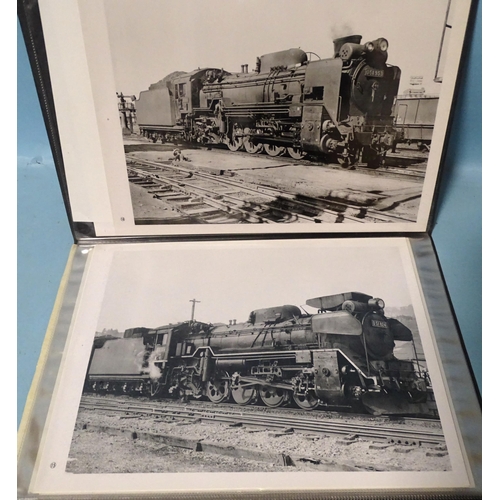 99 - Approximately 306 photographs of trains, the majority black and white and stamped L Bailey, 5 Tower ... 