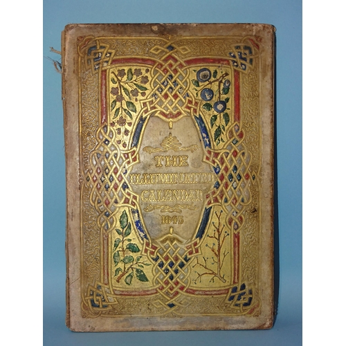 1 - The Illuminated Calendar 1845, no tp, thirty-six illuminated col. plts, ge, gilt and coloured cl bin... 