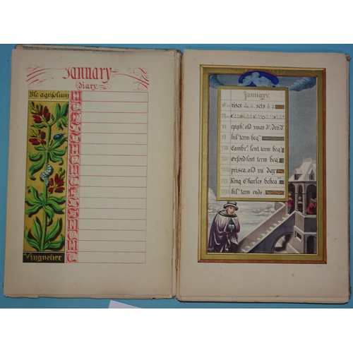 1 - The Illuminated Calendar 1845, no tp, thirty-six illuminated col. plts, ge, gilt and coloured cl bin... 