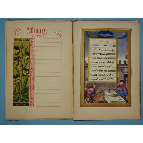 1 - The Illuminated Calendar 1845, no tp, thirty-six illuminated col. plts, ge, gilt and coloured cl bin... 