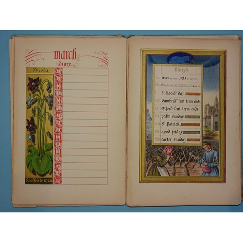 1 - The Illuminated Calendar 1845, no tp, thirty-six illuminated col. plts, ge, gilt and coloured cl bin... 