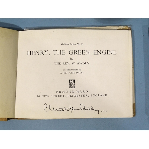 11 - Awdry (Rev. W), Henry the Green Engine, 1st edn, signed by Christopher Awdry, dwrp, cl, oblong 12mo,... 