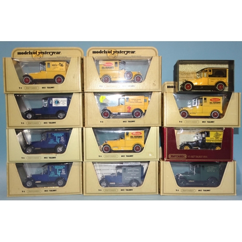 323 - Matchbox, Models of Yesteryear, twelve Code 2 Y-5 Talbot Van variants: 