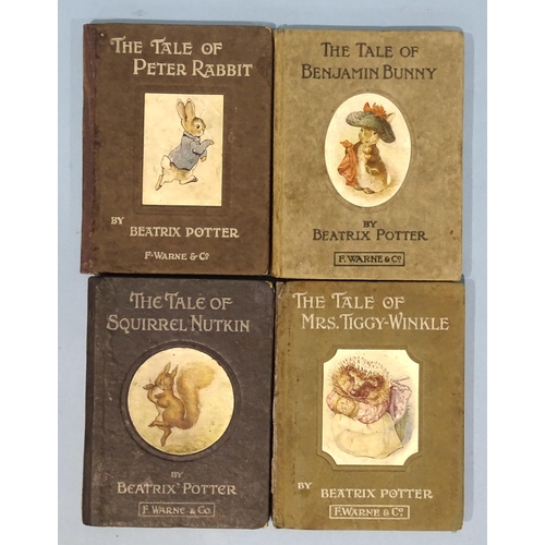 39 - Potter (Beatrix), The Tale of Peter Rabbit, (repaired), (brown cat on end papers); Mr McGregor and M... 