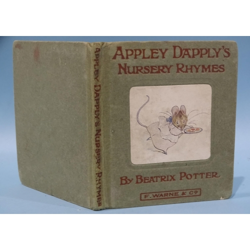 42 - Potter (Beatrix), Appley Dapply's Nursery Rhymes, 1st edn, early printing, correct end papers, green... 