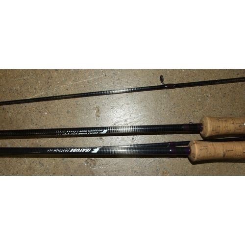 482 - A Fibatube fast-slim 9' 6'' two-piece graphite fly rod and a similar rod, in rod tubes, (2).... 