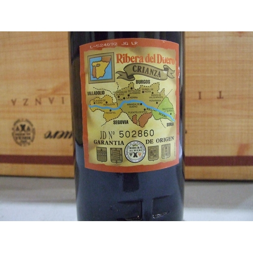 580 - Vina Mayor Ribera Del Duero Tinto Crianza, 1994, white wine, 13% vol, 75cl, twelve bottles, in cardb... 