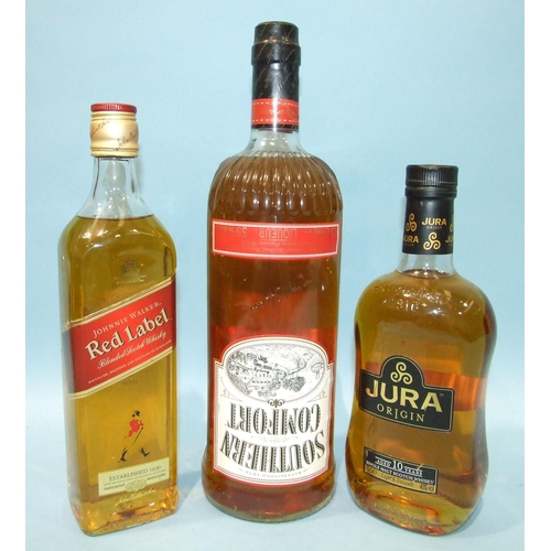 602 - Whisky, Dura Origin, 10 years, single malt, 40%, 70cl, one bottle, Johnnie Walker Red Label, 40%, 70... 