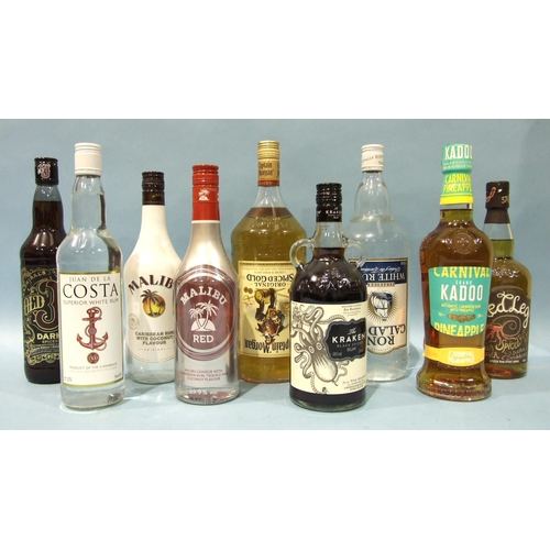 603 - Rum, Ron Calados, 37.5% vol, 1.5L, one bottle, Juan De La Costa, 37.5%, 70cl, one bottle, Captain Mo... 