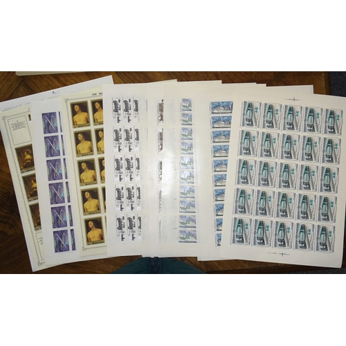 54 - An unusual selection of stamps on stock cards, leaves and loose, including GB 1840 1d black used wit... 