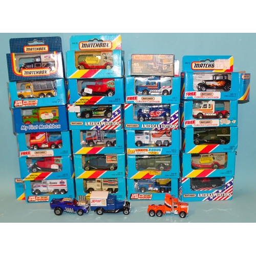 74 - Matchbox, 1-75 Series, 45 Kenworth Cabover Aerodyne, 18 Superfast issues, three American editions, o... 