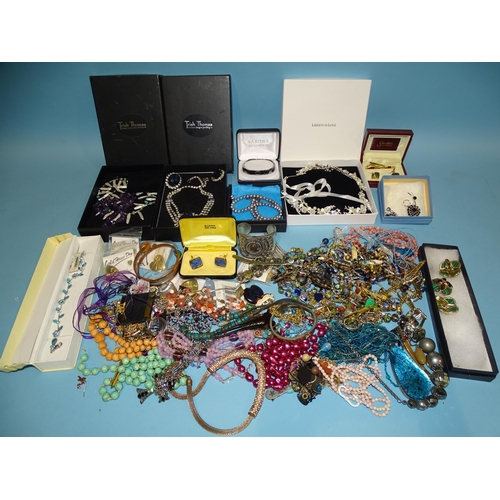 127 - A quantity of costume jewellery, (some boxed).