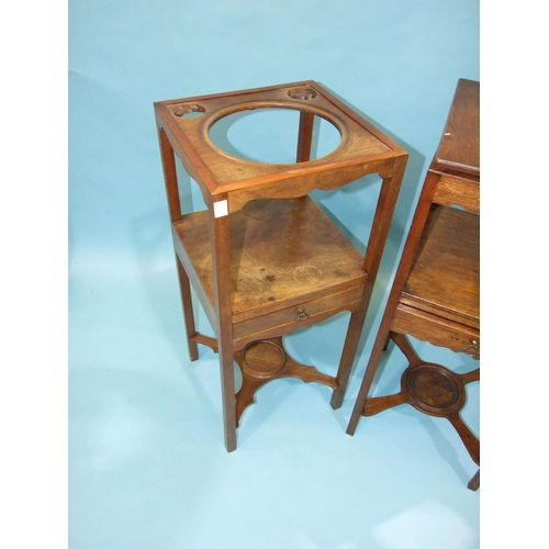 12 - *Please note, all starred lots are sold at no reserve.*A Georgian mahogany two-tier wash stand, the ... 