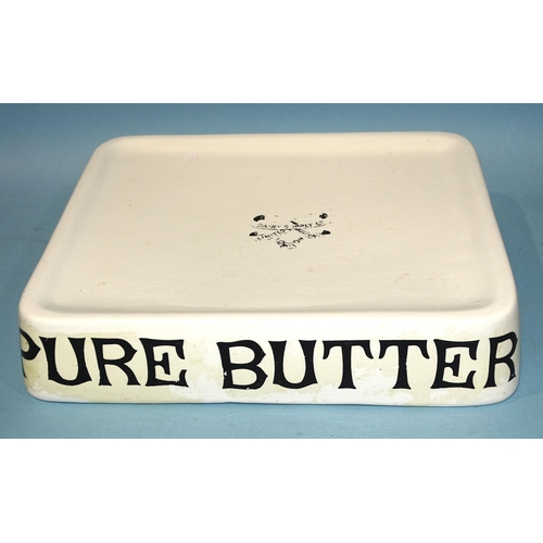 151 - WITHDRAWN: An early-20th century ceramic butter slab marked 