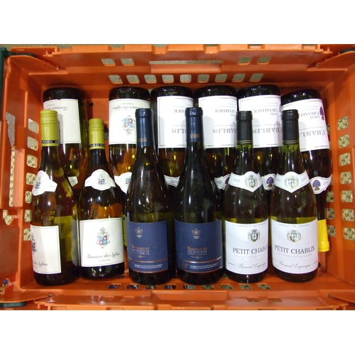 177 - France, Louis Chevallier Chablis 2022, 12%, 75cl, four bottles, Famille Perrin Terrasses Des Safres ... 