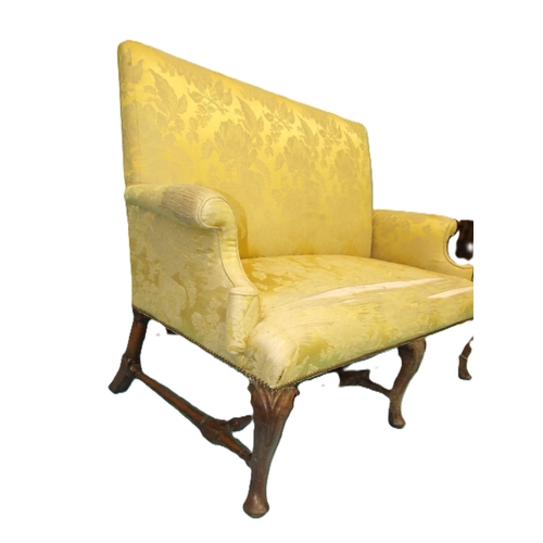 18 - *Please note, all starred lots are sold at no reserve.*An 18th century three-seat settee of upholste... 