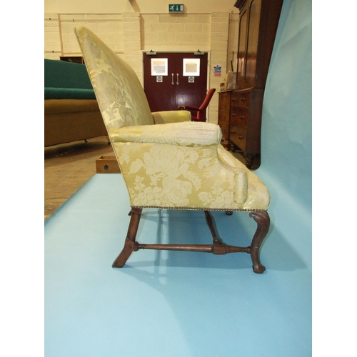 18 - *Please note, all starred lots are sold at no reserve.*An 18th century three-seat settee of upholste... 